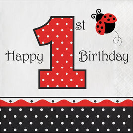 Ladybug Fancy 1st Birthday Lunch Napkins (16)