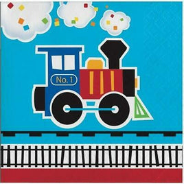 All Aboard Train Party Beverage Napkins (16) - Party Zone USA