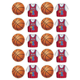 All Star Basketball Party Stickers - Party Zone USA