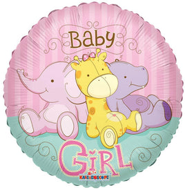Baby Girl Jungle Animals Balloon - Party Zone USA