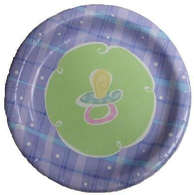 Baby Plaid Dessert Plates (8) - Party Zone USA