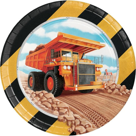 Big Dig Construction Trucks Dessert Plates (8) - Party Zone USA