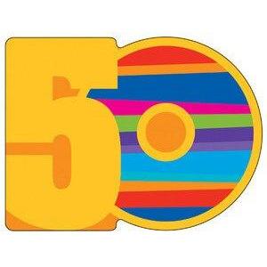Birthday Stripes Age 50 Invitations (8) - Party Zone USA