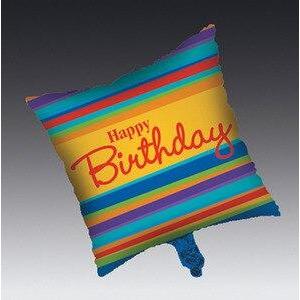 Birthday Stripes Happy Birthday Balloon - Party Zone USA