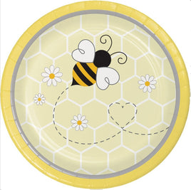 Bumblebee Baby Dessert Plates (8) - Party Zone USA