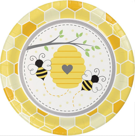 Bumblebee Baby Dinner Plates (8) - Party Zone USA