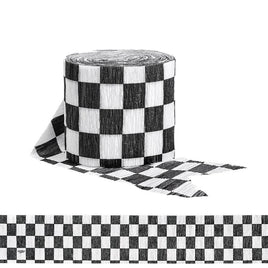 Checkered Flag Crepe Paper Streamers - Party Zone USA