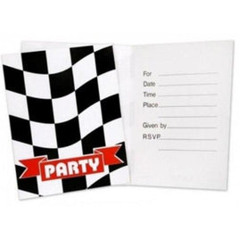 Checkered Flag Party Invitations (8) - Party Zone USA