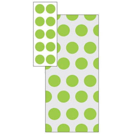 Citrus Green Polka Dots Loot Bags (20) - Party Zone USA