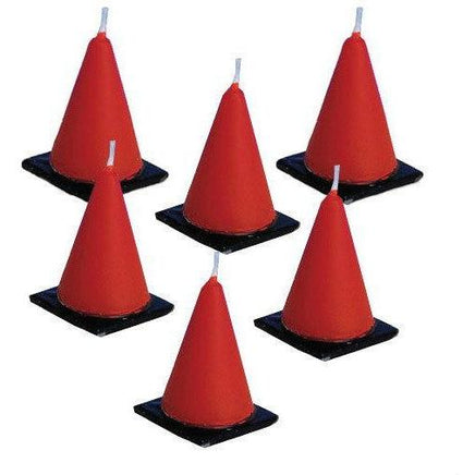 Construction Cone Birthday Candles (6) - Party Zone USA