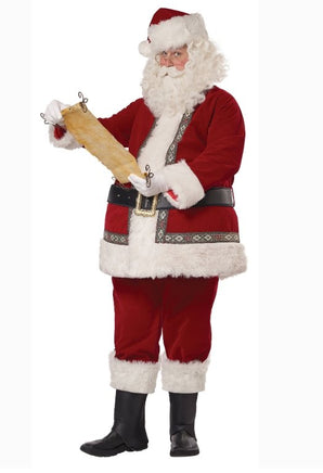 Deluxe Santa Suit Adult Costume - Party Zone USA
