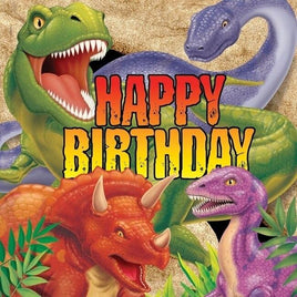 Dino Blast HAPPY BIRTHDAY Lunch Napkins (16) - Party Zone USA