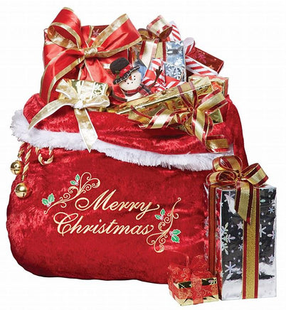 Embroidered Santa Gift Sack - Party Zone USA