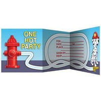 Firefighter Party Invitations (8) - Party Zone USA