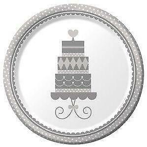 Forever Sweet Wedding Dinner Plates (8) - Party Zone USA