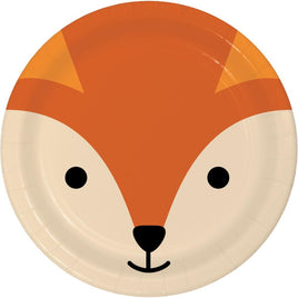 Fox Animal Faces Dessert Plates (8) - Party Zone USA