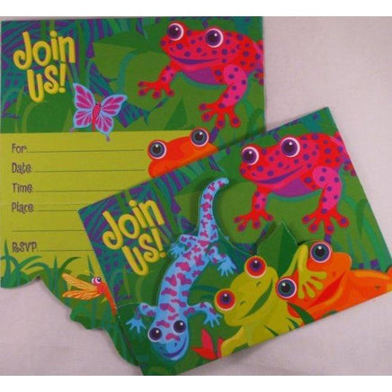 Frog and Friends Party Invitations (8) - Party Zone USA
