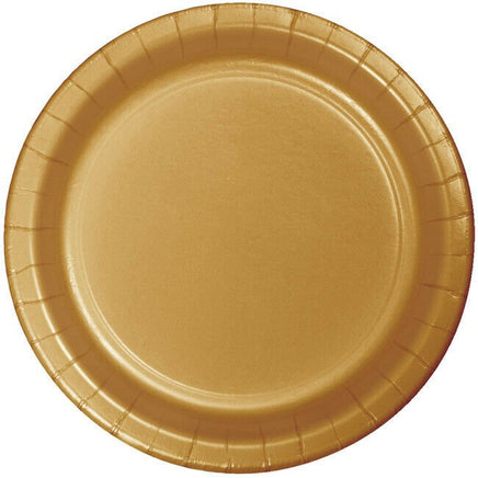 Gold Dessert Plates (24) - Party Zone USA