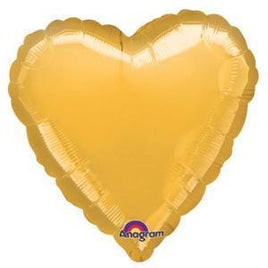 Gold Heart Shaped Balloon - Party Zone USA