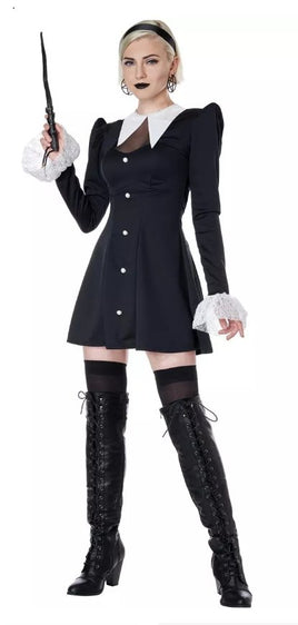 Gothic Black Mini Dress Women's Costume - Party Zone USA