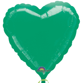 Green Heart Shaped Balloon - Party Zone USA