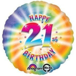 Groovy Happy 21st Birthday Balloon - Party Zone USA