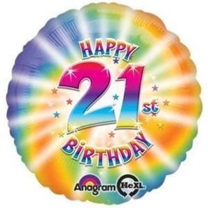 happy 21st birthday balloons
