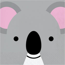 Koala Animal Faces Lunch Napkins (16) - Party Zone USA