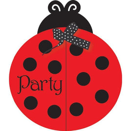 Ladybug Fancy Party Invitations (8) - Party Zone USA