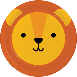 Lion Animal Faces Dessert Plates (8) - Party Zone USA