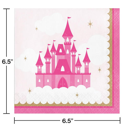 Little Princess Luncheon Napkins (16) - Party Zone USA