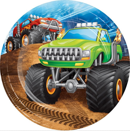 Monster Truck Rally Dessert Plates (8) - Party Zone USA