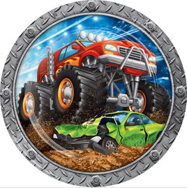 Monster Truck Rally Dinner Plates (8) - Party Zone USA