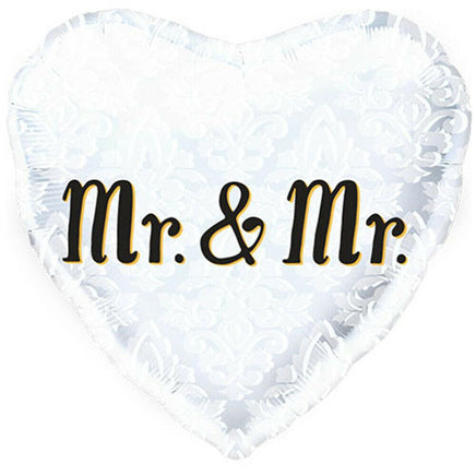 Mr & Mr Heart Shaped Foil Balloon - Party Zone USA