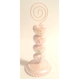 Pink Baby Shower Place Card Holder (1) - Party Zone USA