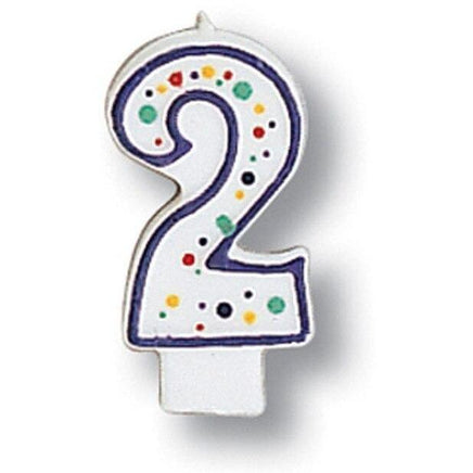 Polka Dot Number 2 Candle - Party Zone USA