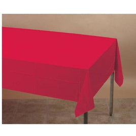 Red Plastic Table Cover - Party Zone USA