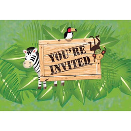 Safari Adventures Party Invitations (8) - Party Zone USA