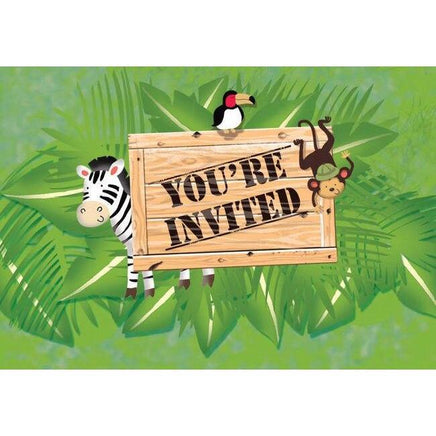 Safari Adventures Party Invitations (8) - Party Zone USA