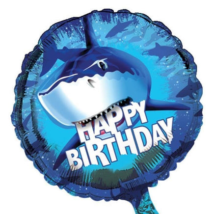 Shark Splash Mylar Balloon - Happy Birthday - Party Zone USA