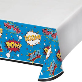 Superhero Slogans Table Cover - Party Zone USA