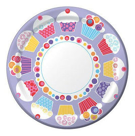 Sweet Cupcake Dinner Plates (8) - Party Zone USA