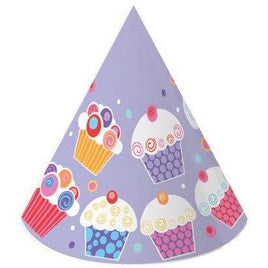 Sweet Cupcake Party Hats (6) - Party Zone USA