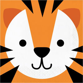 Tiger Animal Faces Lunch Napkins (16) - Party Zone USA