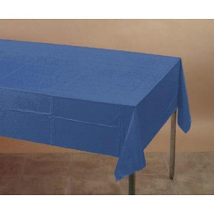 True Blue Plastic Table Cover - Party Zone USA