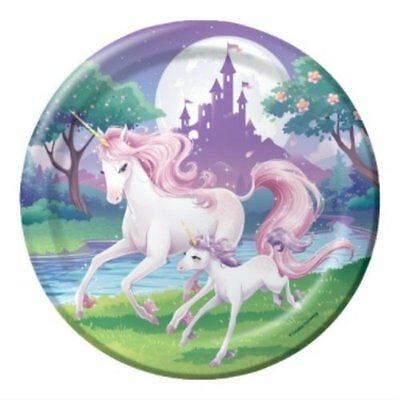 Unicorn Fantasy Dinner Plates (8) - Party Zone USA