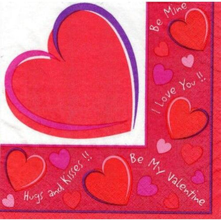Valentine's Day Sweethearts Beverage Napkins (30) - Party Zone USA