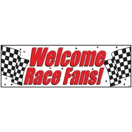 Welcome Race Fans Party Banner - Party Zone USA