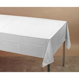 White Plastic Table Cover - Party Zone USA