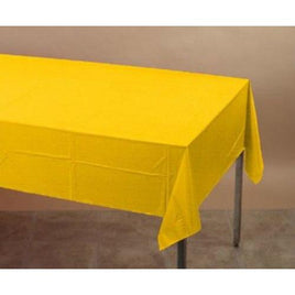 Yellow Plastic Table Cover - Party Zone USA
